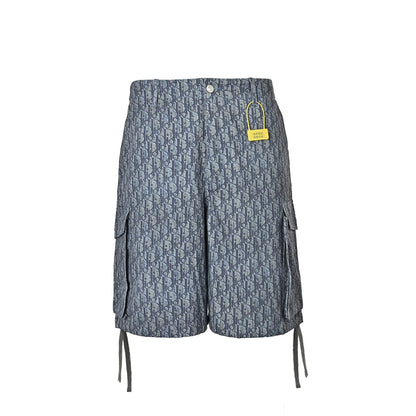 Dior cotton presbyopic twill printed pocket cargo shorts