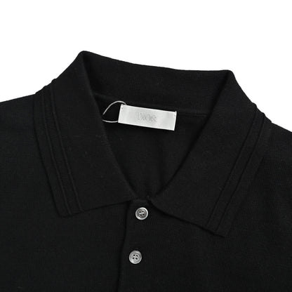 Dior small label embroidered knitted Polo short sleeves