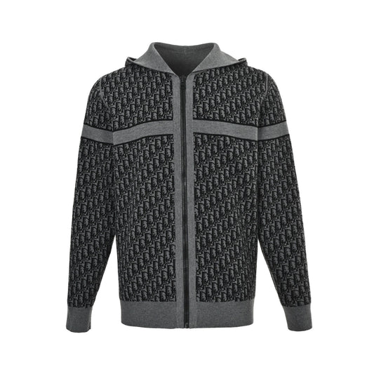 Dior presbyopia jacquard knitted cashmere reversible jacket