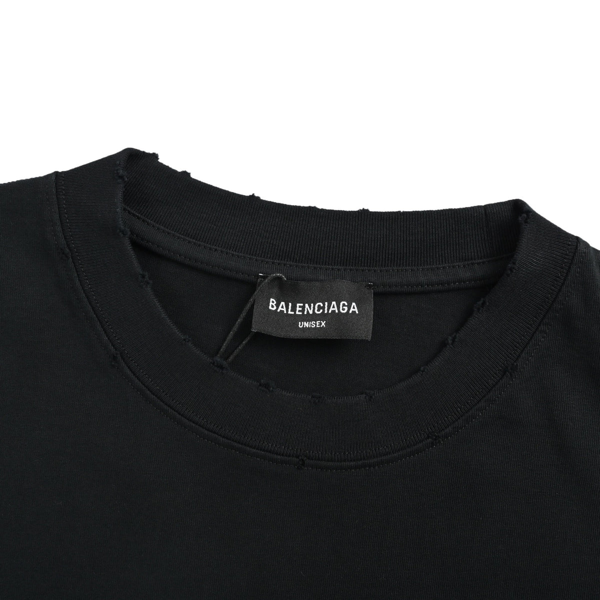 Balenciaga 26ss color block woven letter embroidered short sleeves