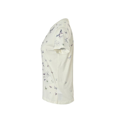 Dior 26ss women's butterfly print short sleeves
