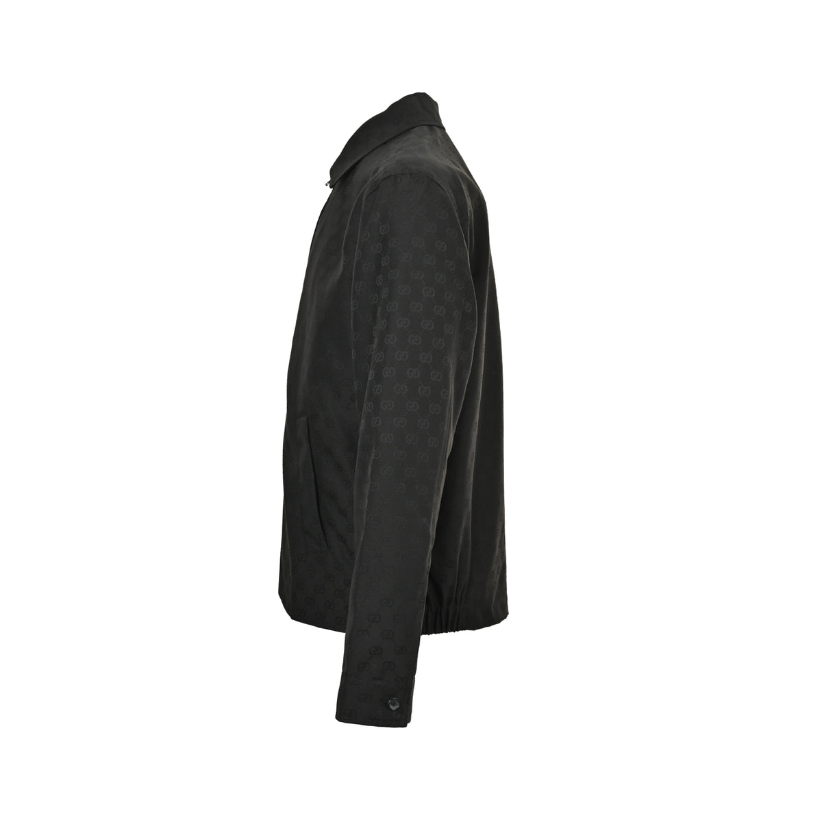 Gucci full GG jacquard zipper lapel jacket