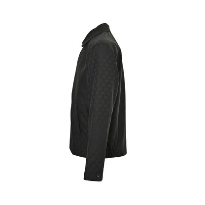 Gucci full GG jacquard zipper lapel jacket