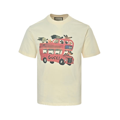 Gucci 26ss fun cartoon print short sleeves