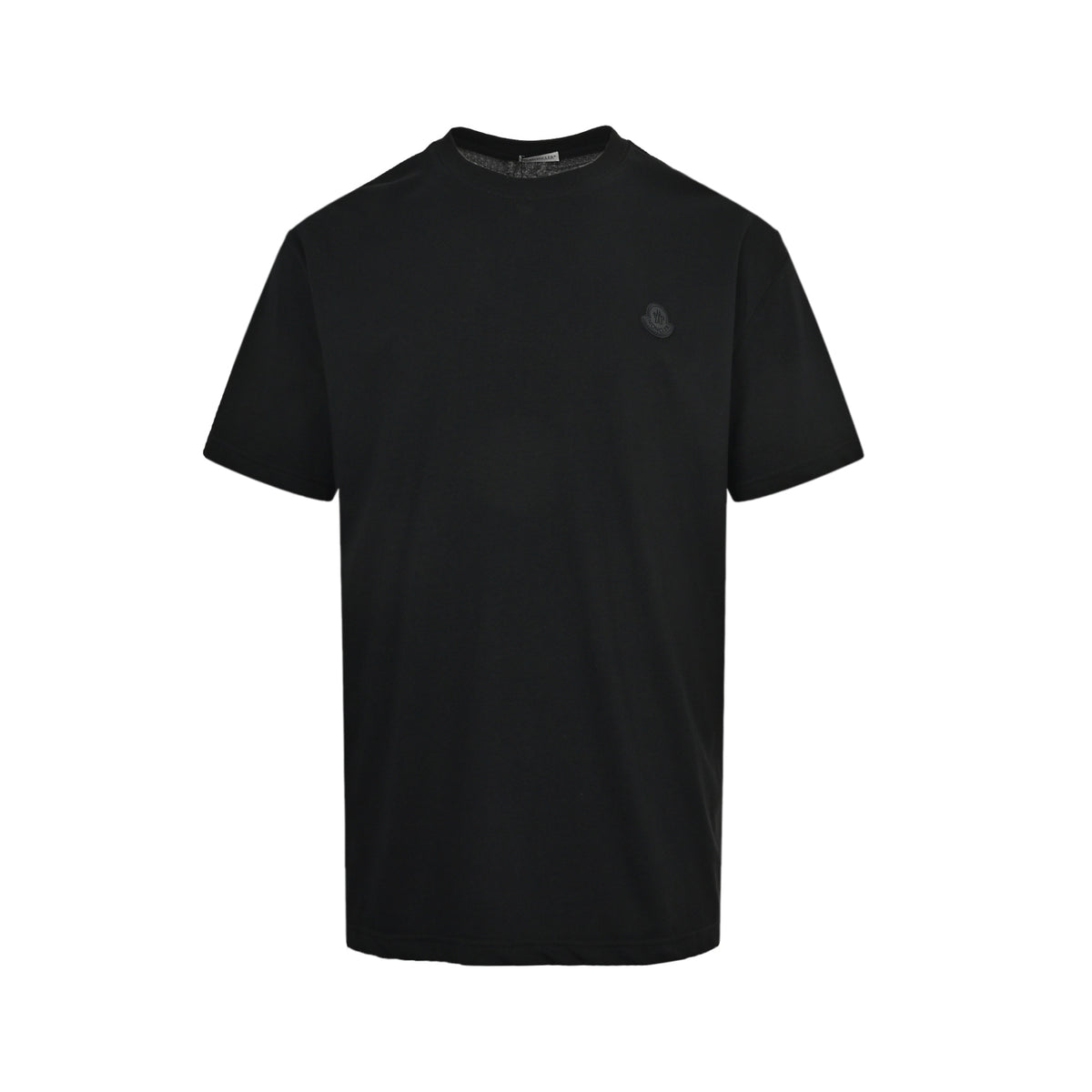 Moncler/muzzle short sleeves with black label logo embroidered on the chest