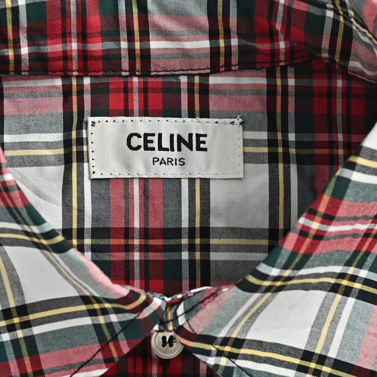 Cèline/Céline red and white striped long-sleeved shirt