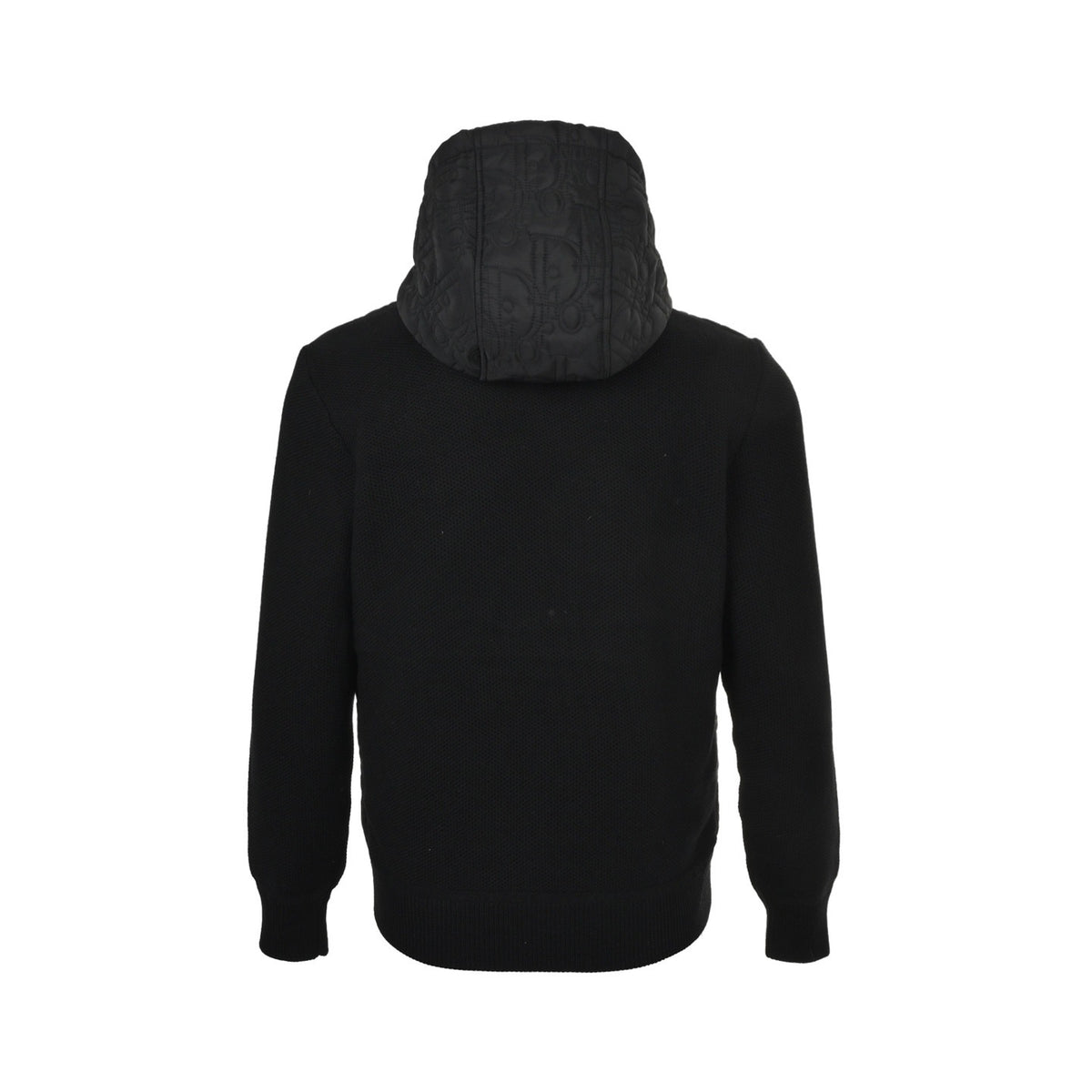 Dior 24Fw quilted monogram knitted patchwork hooded cotton jacket
