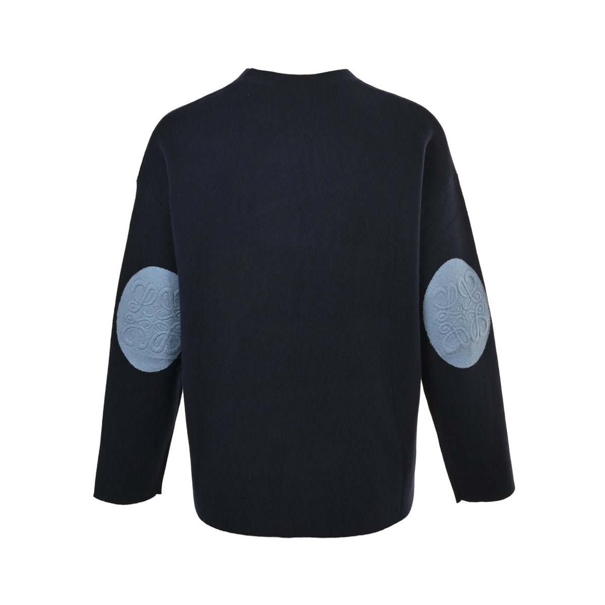 Loewe/Luoyiwei elbow embossed embroidered crew neck sweater