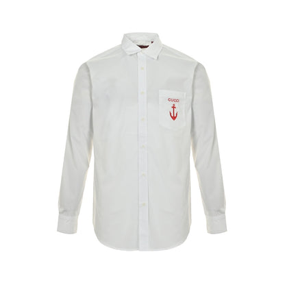 Gucci anchor embroidered shirt