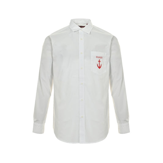 Gucci anchor embroidered shirt