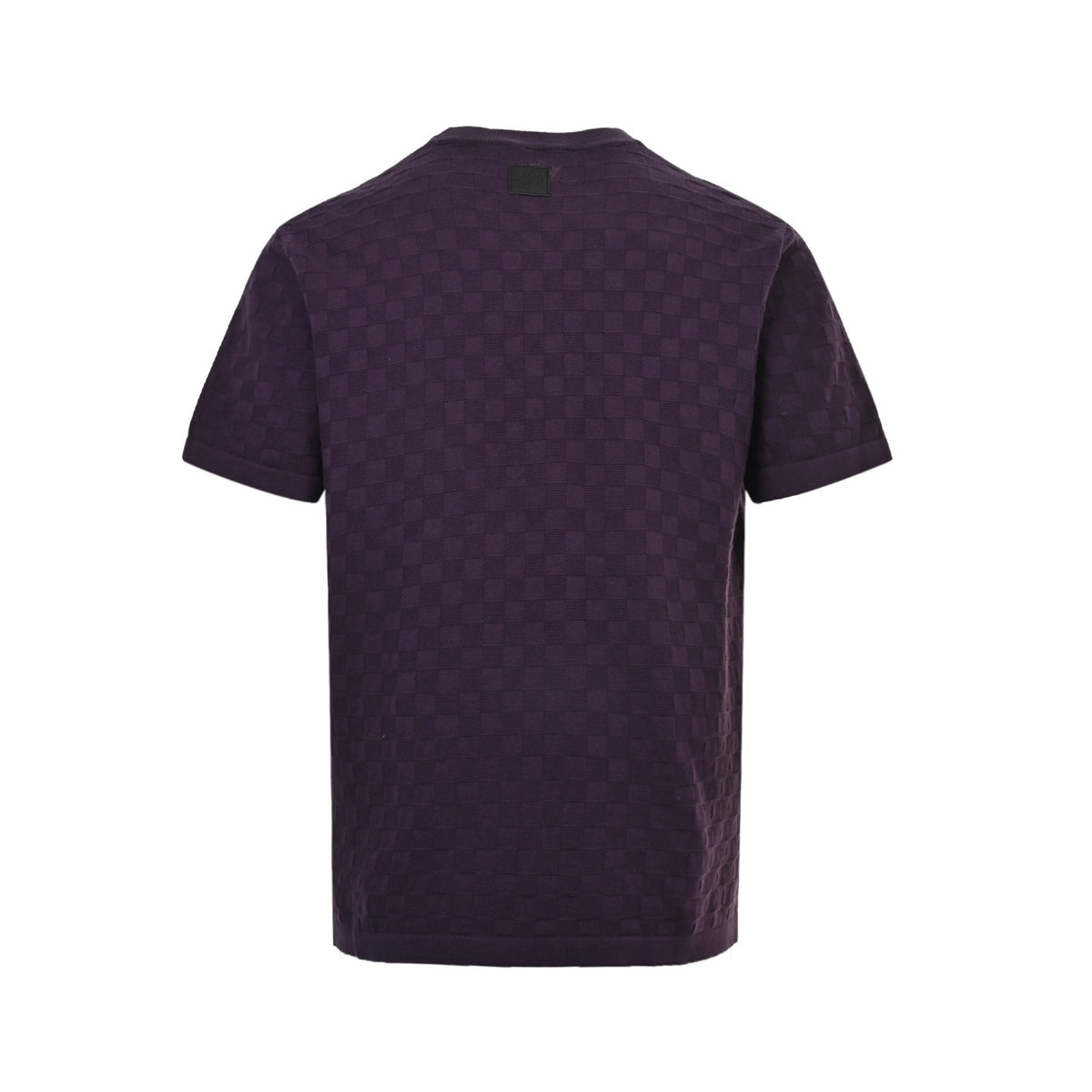 Louis Vuitton 26ss letter embroidered checkerboard knitted short sleeves