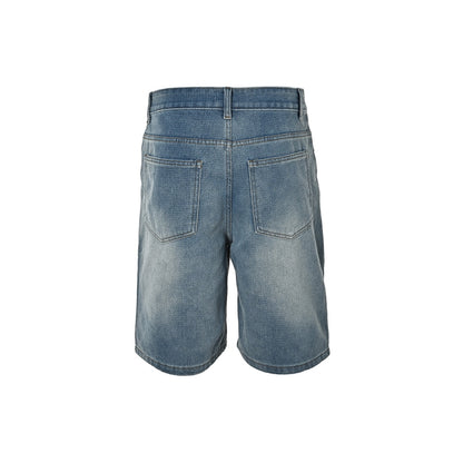 Ralph Lauren small label war horse embroidered denim shorts