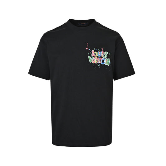 Louis Vuitton letter graffiti hand-painted short sleeves
