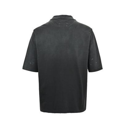 MAISON MARGIELA/Maggiela pocket graffiti distressed half turtleneck short sleeves