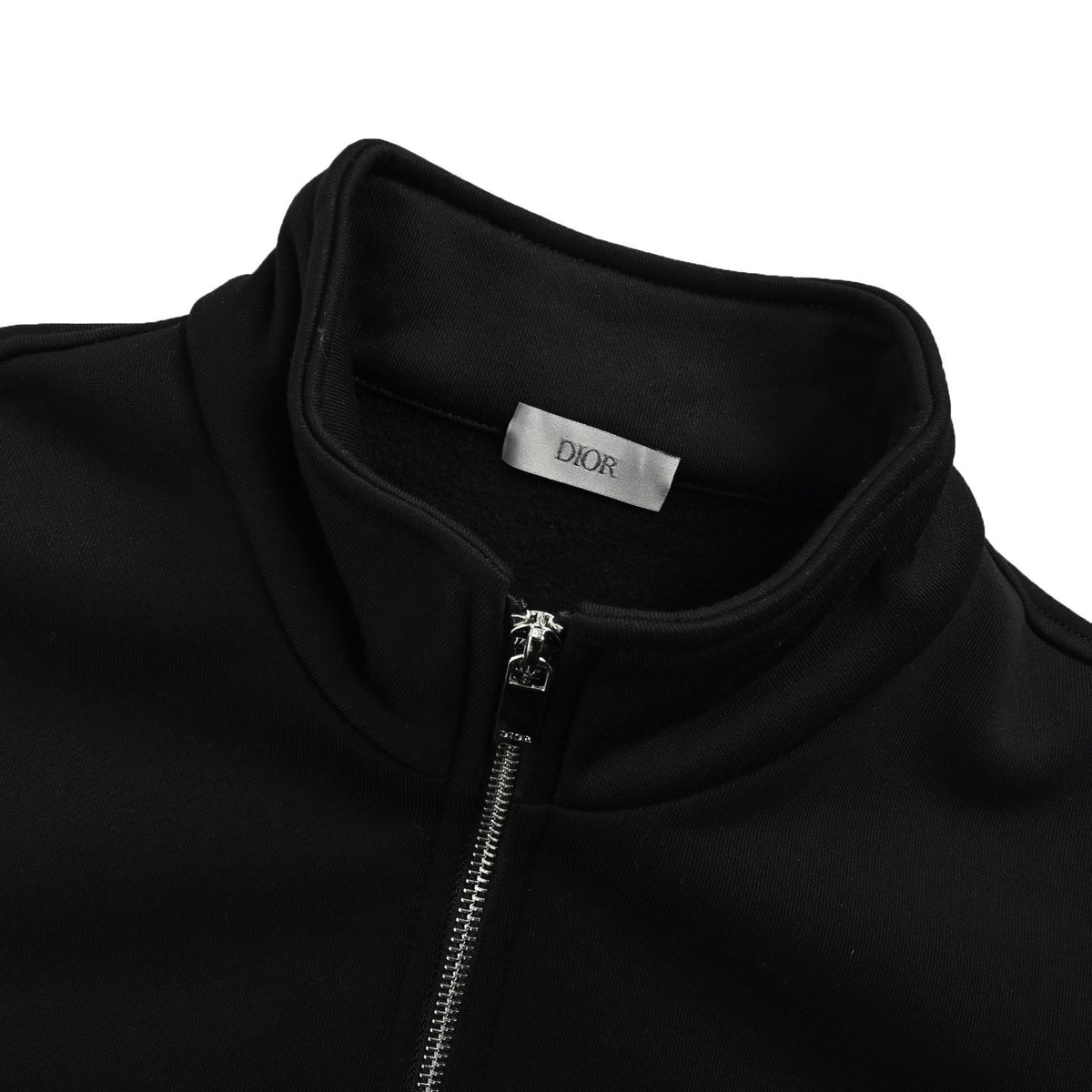 Dior 24Fw circular embroidery half-zip stand collar sweatshirt