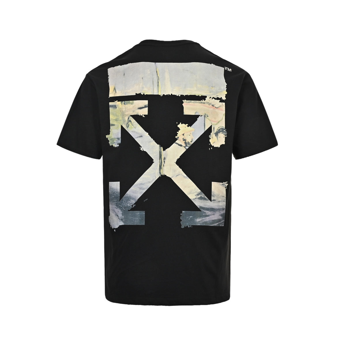 OFF WHITE C/O VIRGIL 19ss watercolor oil painting arrow print short sleeves