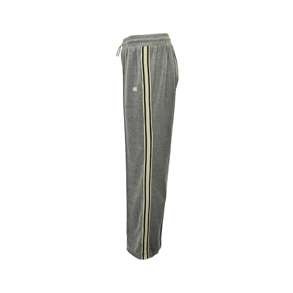 Celine gray Arc de Triomphe embroidered suit trousers