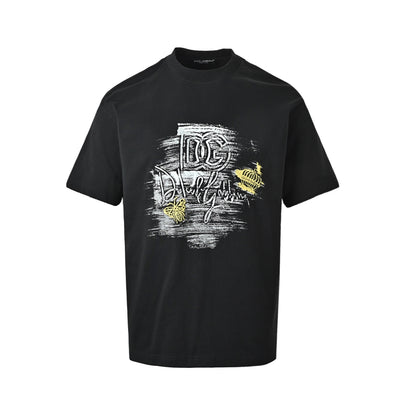 Dolce & Gabbana Dolce & Gabbana ink graffiti inkjet short sleeves