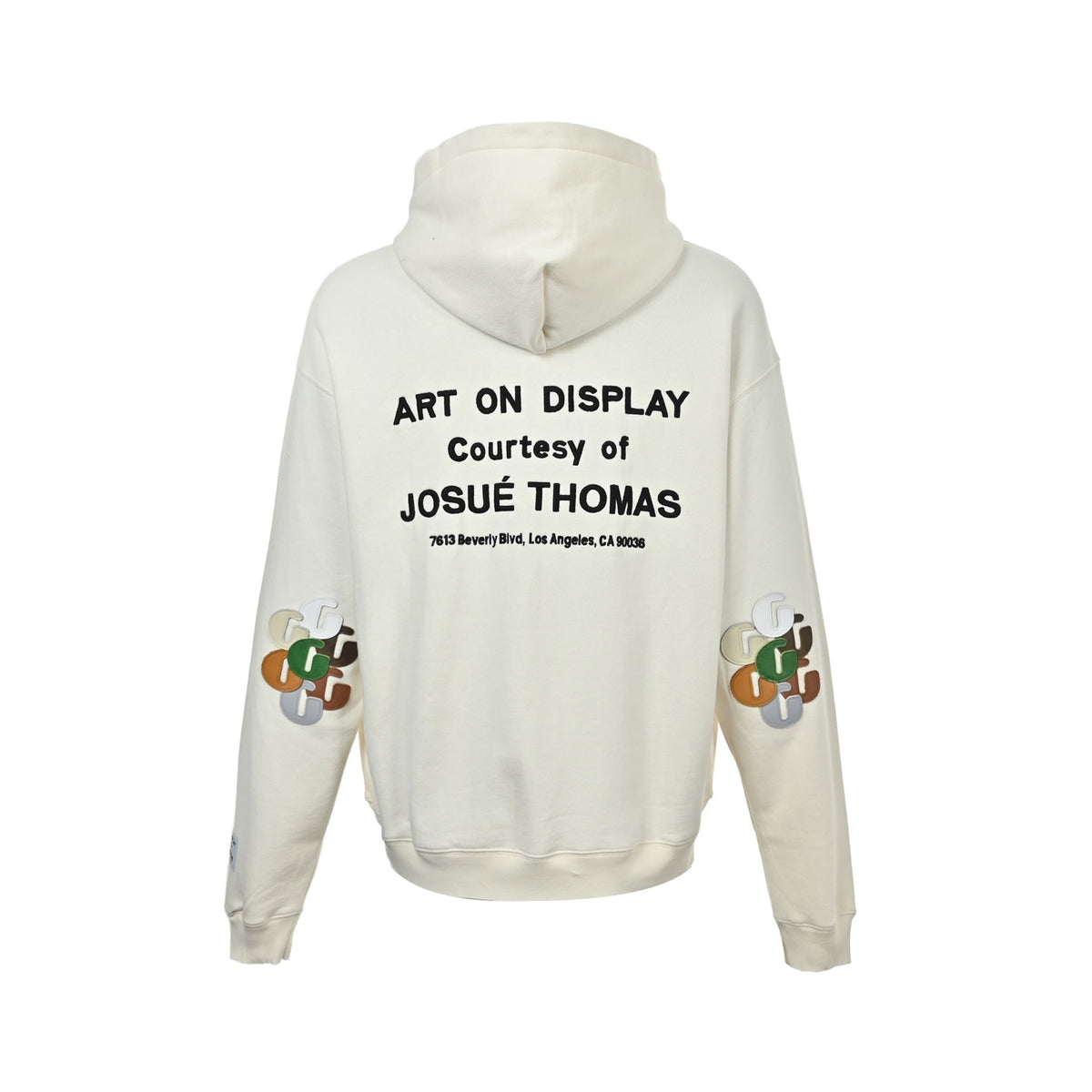 GALLERY DEPT G letter leather patch hooded sweatshirt