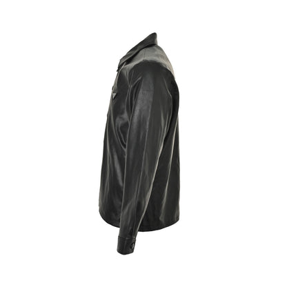 Prada triangle standard single-breasted leather jacket jacket