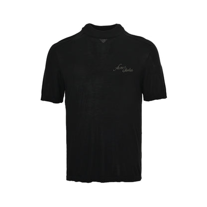 Acne Studios logo-embroidered knitted short-sleeve