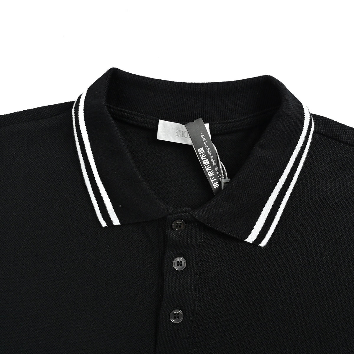 Dior cursive letter embroidery Polo short sleeves
