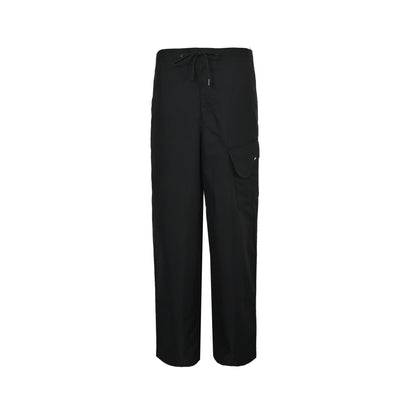 Dior black cotton blend twill cargo pocket casual trousers