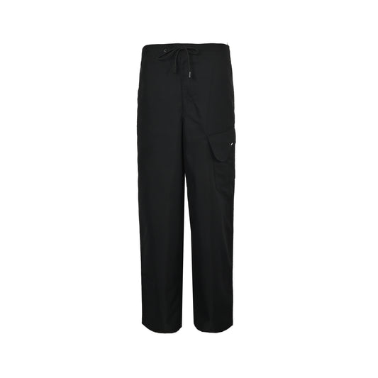 Dior black cotton blend twill cargo pocket casual trousers