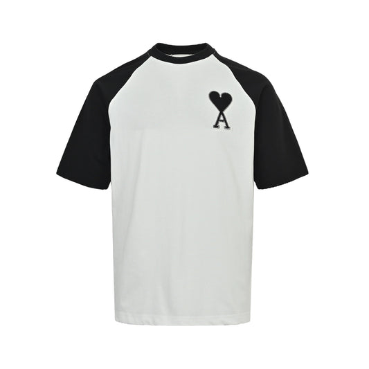 Ami Paris love chapter embroidery patchwork short sleeves