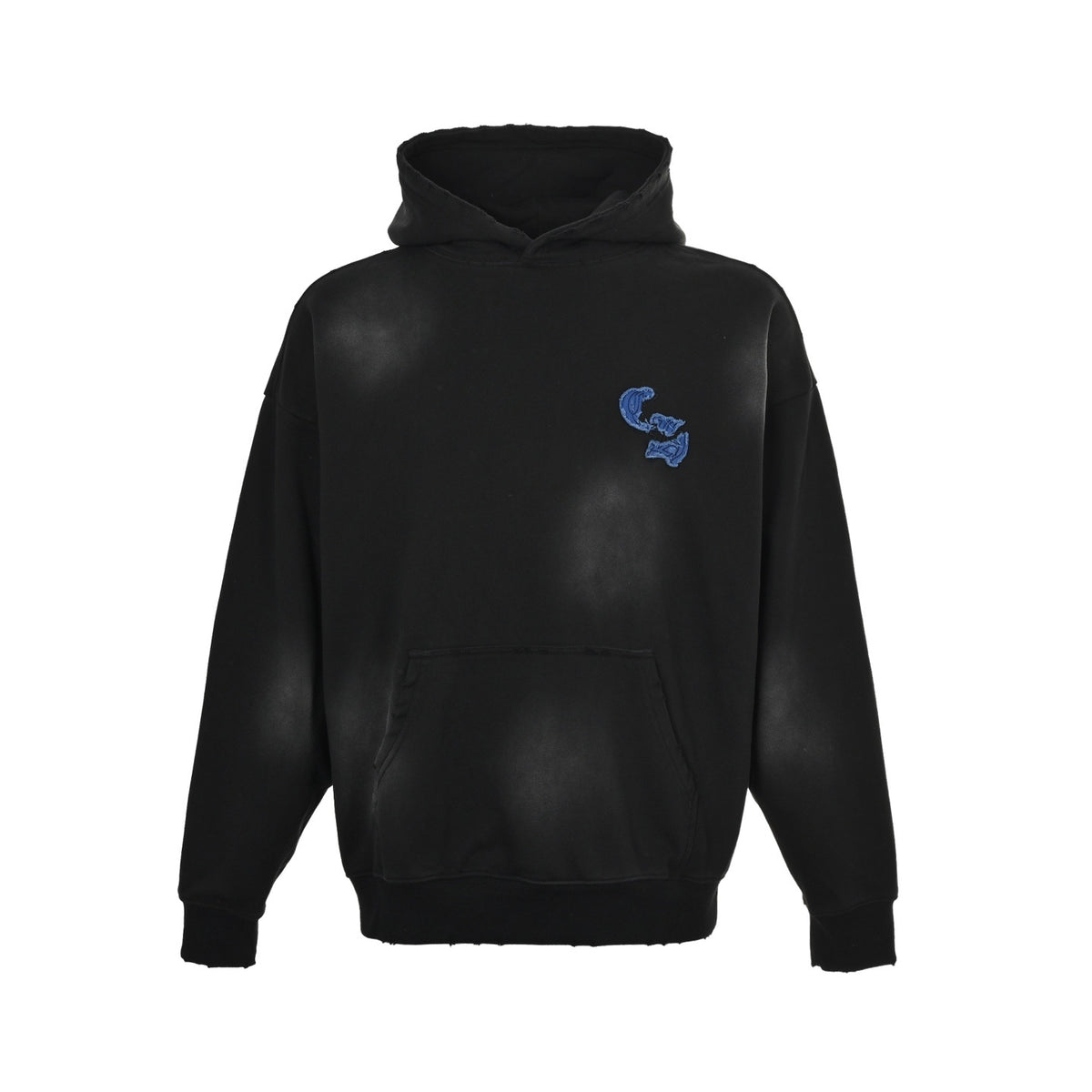 Chrome Hearts/Chrome Heart Heavy Horseshoe Sanskrit Denim Patch Embroidered Hooded Sweatshirt