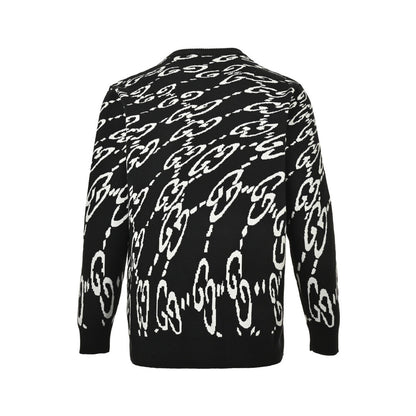 Gucci 24Fw twisted all-over printed double G jacquard sweater