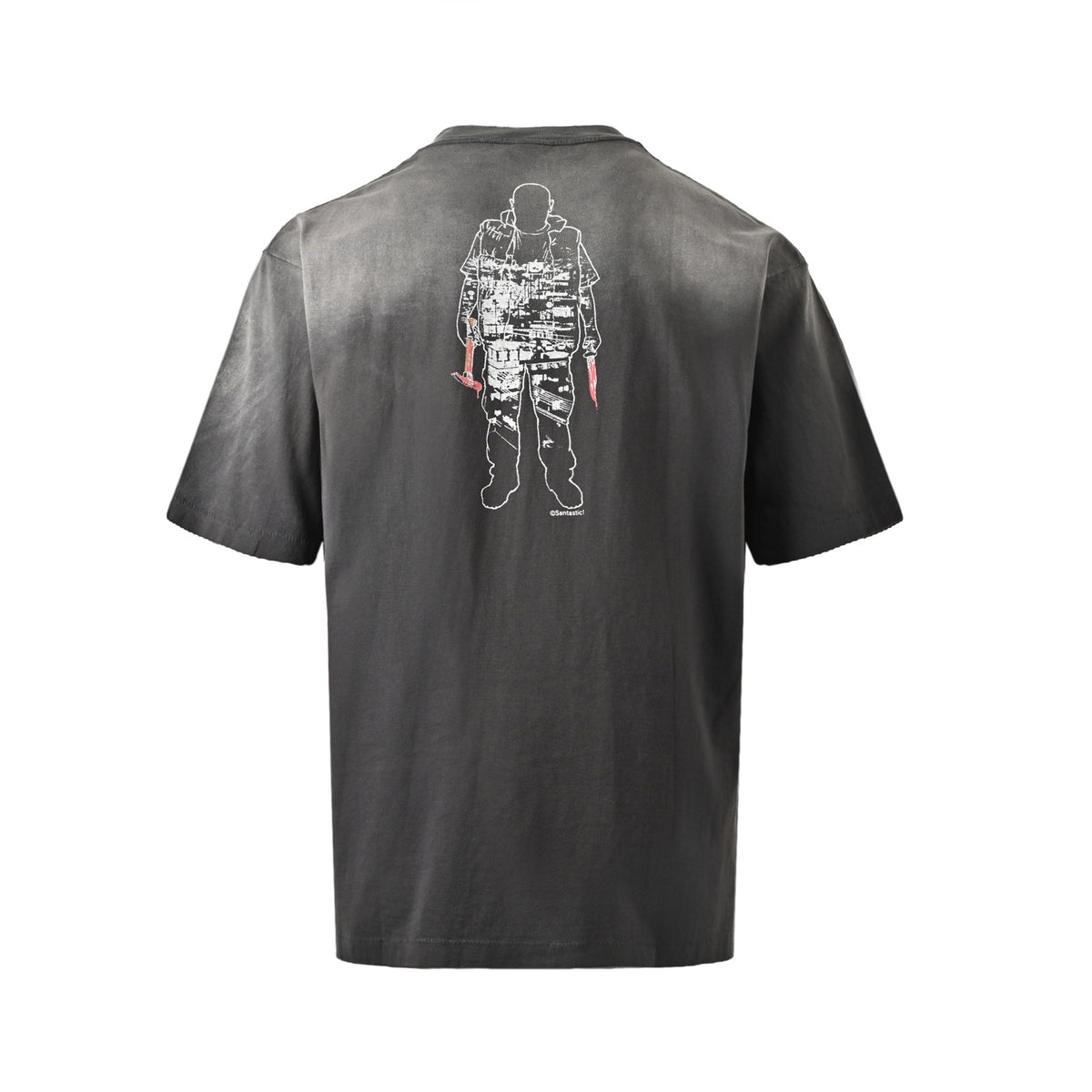 SAINT MICHAEL Animation character printed short sleeves