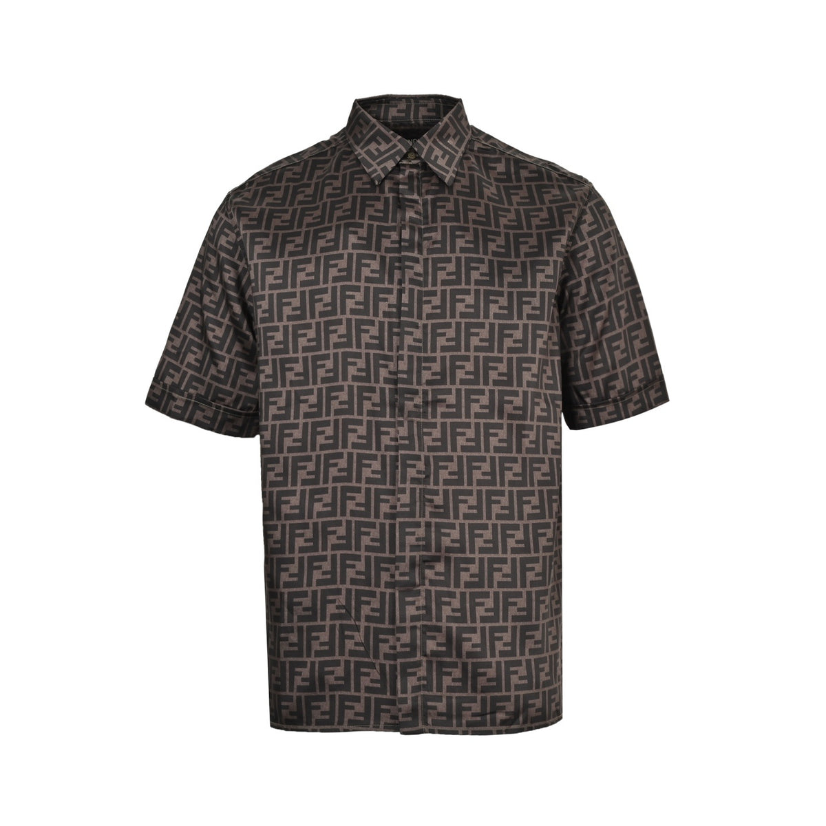 Fendi 25ss full FF jacquard dark pattern suit short-sleeved shirt