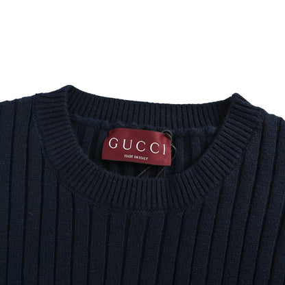 Gucci pocket embroidered red logo sweater