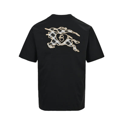 Burberry 25ss signature letters love horse embroidered short sleeves
