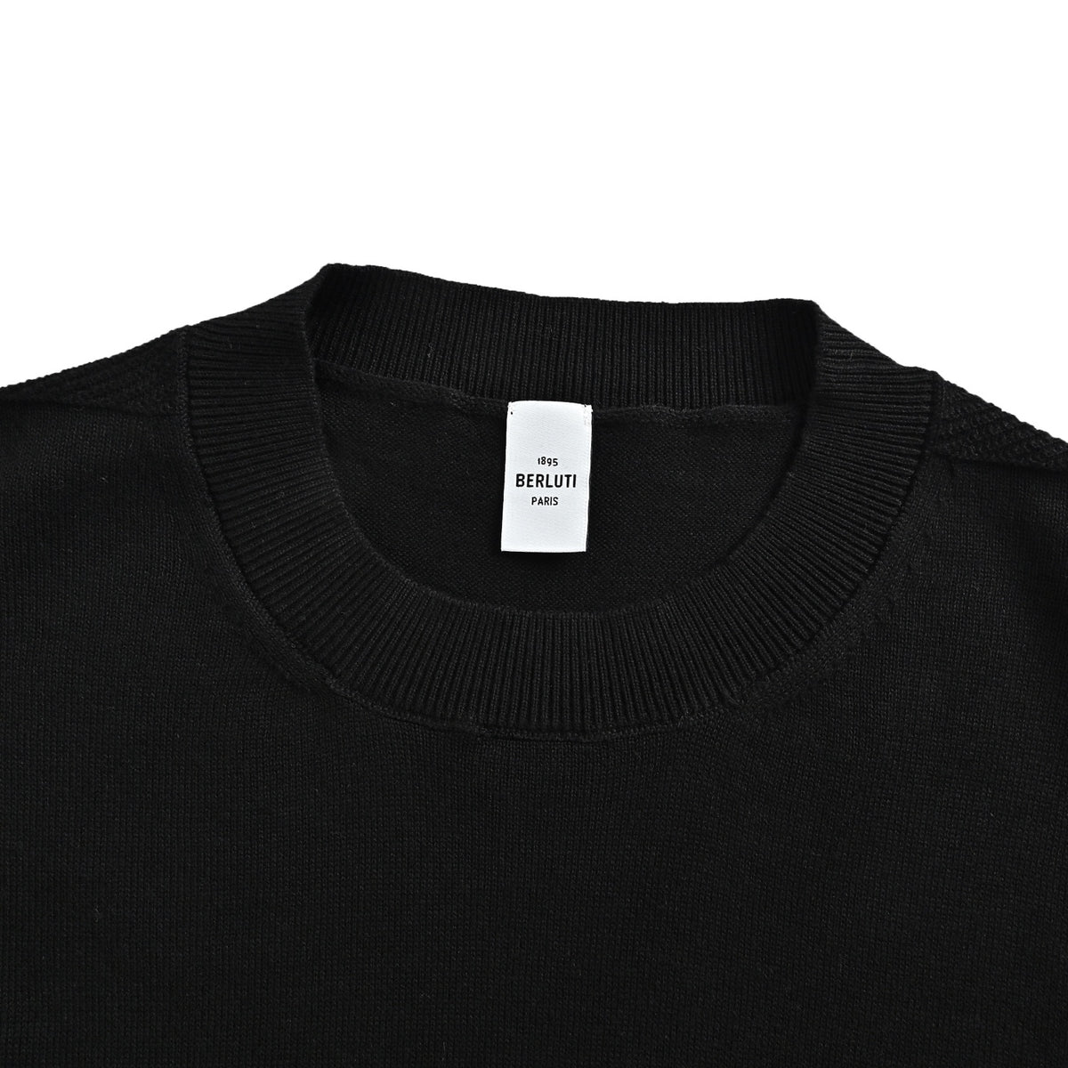 Berluti classic Thebor chest embroidered mulberry silk cotton knitted short sleeves