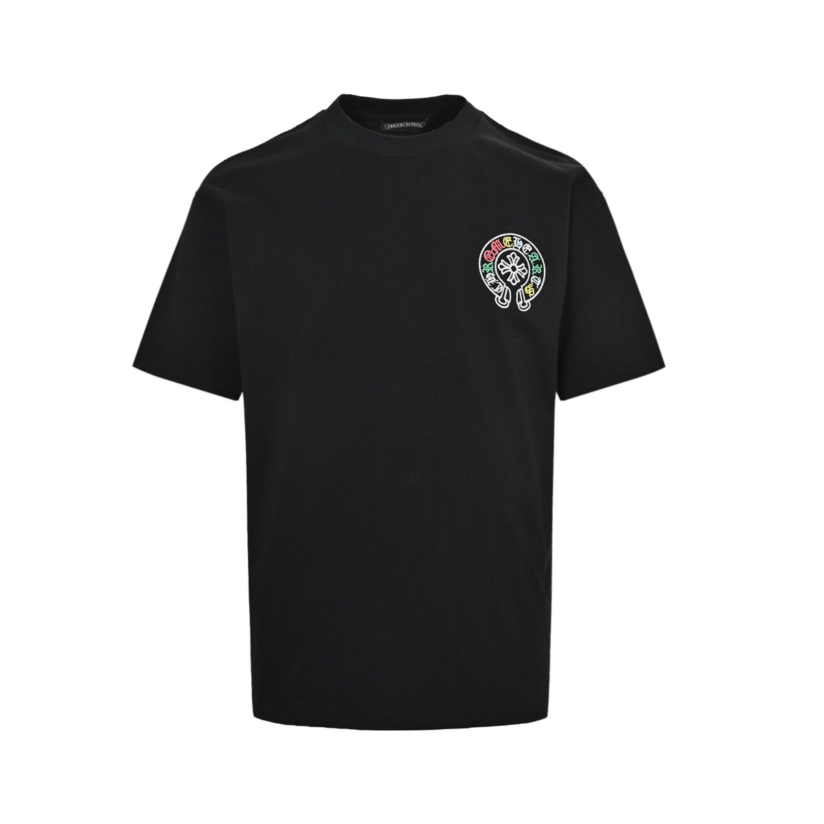 Chrome Hearts Colorful Cross Cluster Embroidered Short Sleeves
