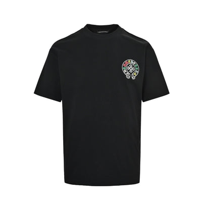 Chrome Hearts Colorful Cross Cluster Embroidered Short Sleeves