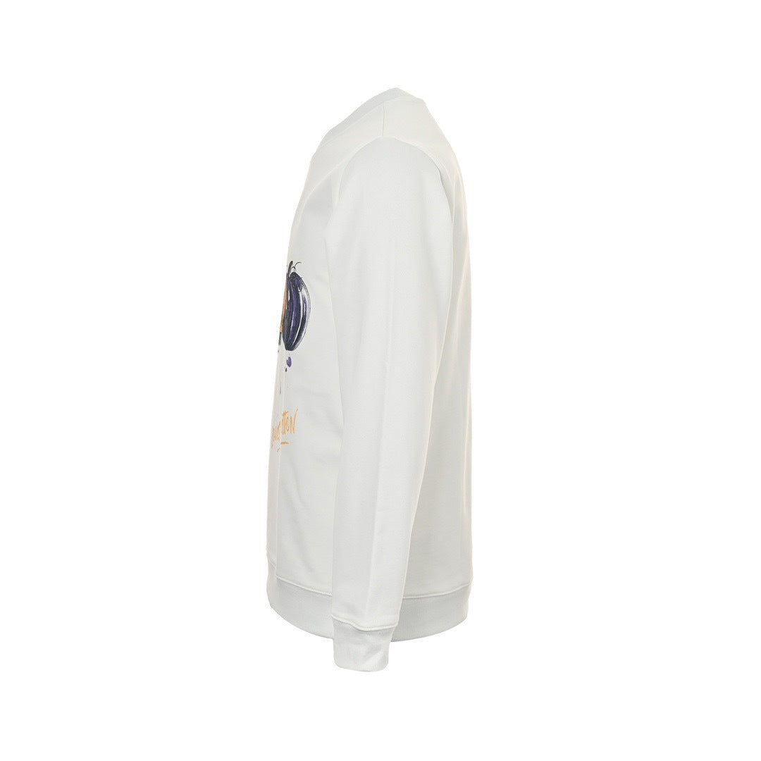 Louis Vuitton 24FW graffiti hand-painted pumpkin round neck sweatshirt