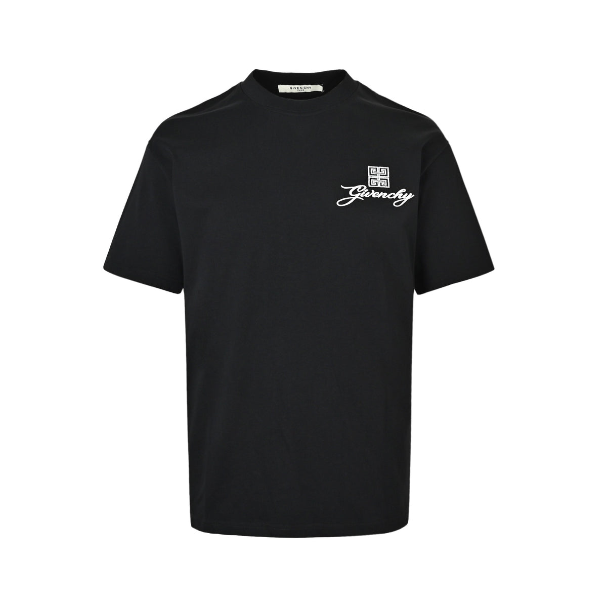 GIVENCHY four-square three-dimensional embroidery round neck short sleeves