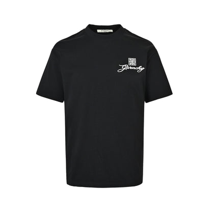 GIVENCHY four-square three-dimensional embroidery round neck short sleeves