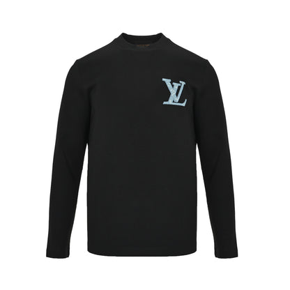 Louis Vuitton 25ss classic embroidered logo long-sleeved T-shirt on the chest
