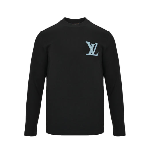 Louis Vuitton 25ss classic embroidered logo long-sleeved T-shirt on the chest