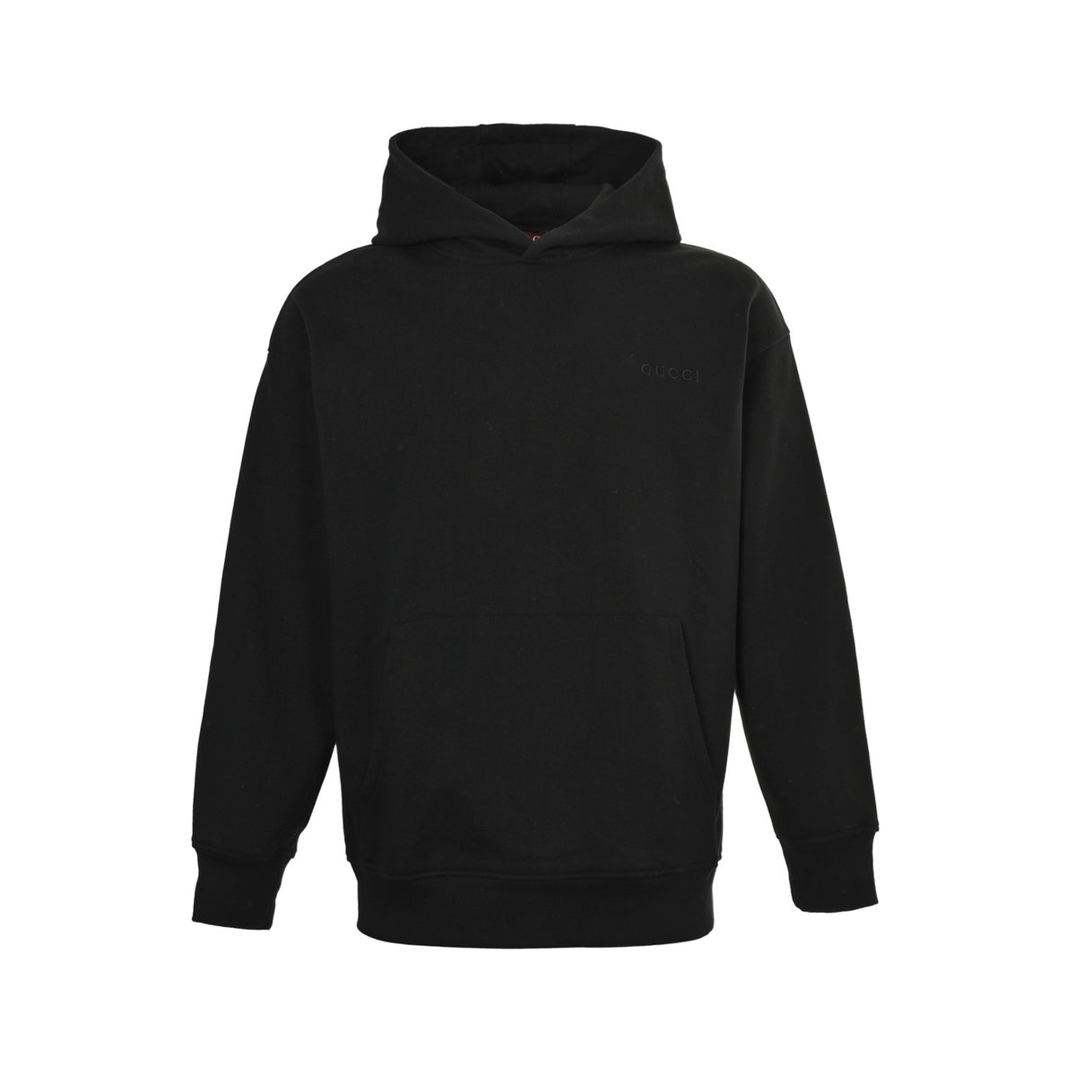 Gucci 25Fw dark letter logo embroidered hooded sweatshirt