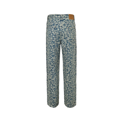 Louis Vuitton Nigo joint style burnt flower work jeans