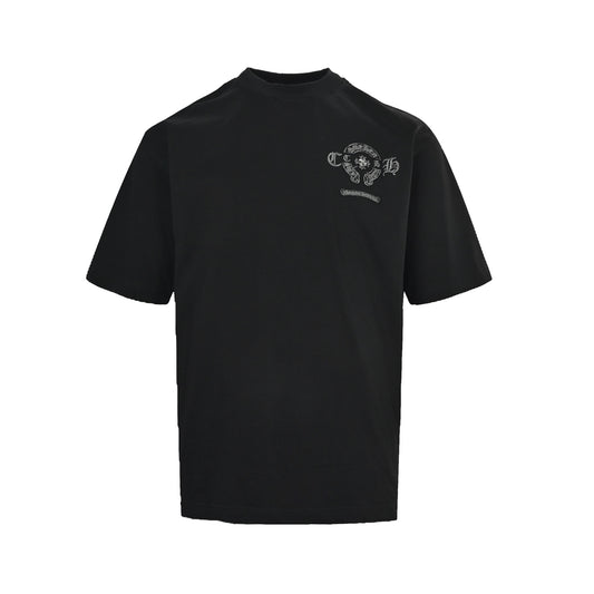 Chrome Hearts Heavy Industry Appliqué Embroidered Logo Short Sleeves
