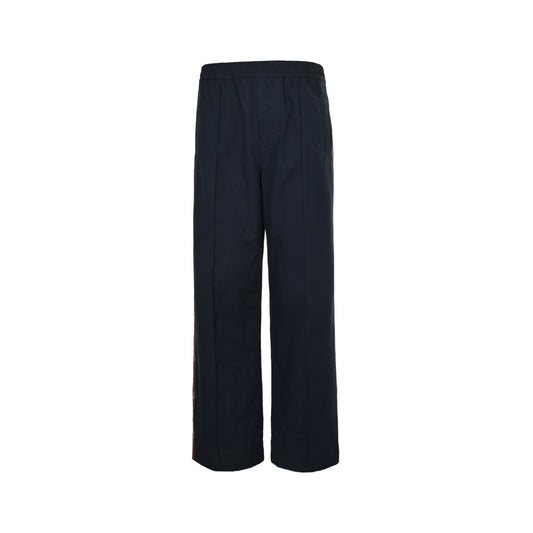 Gucci side red stripe web trim sports trousers