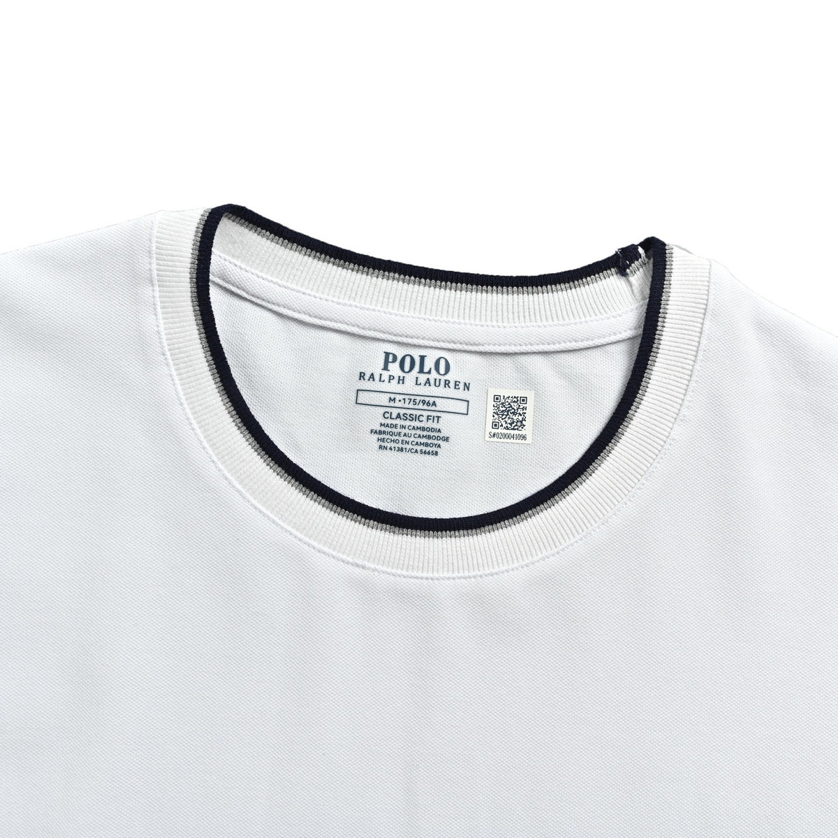 Ralph Lauren pony embroidery contrast rib short sleeves