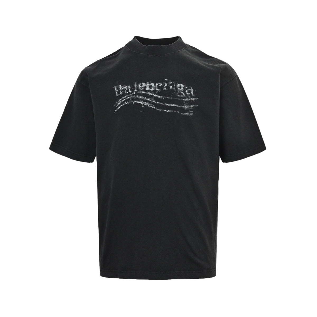 Balenciaga 26ss blurred cola print washed short-sleeve