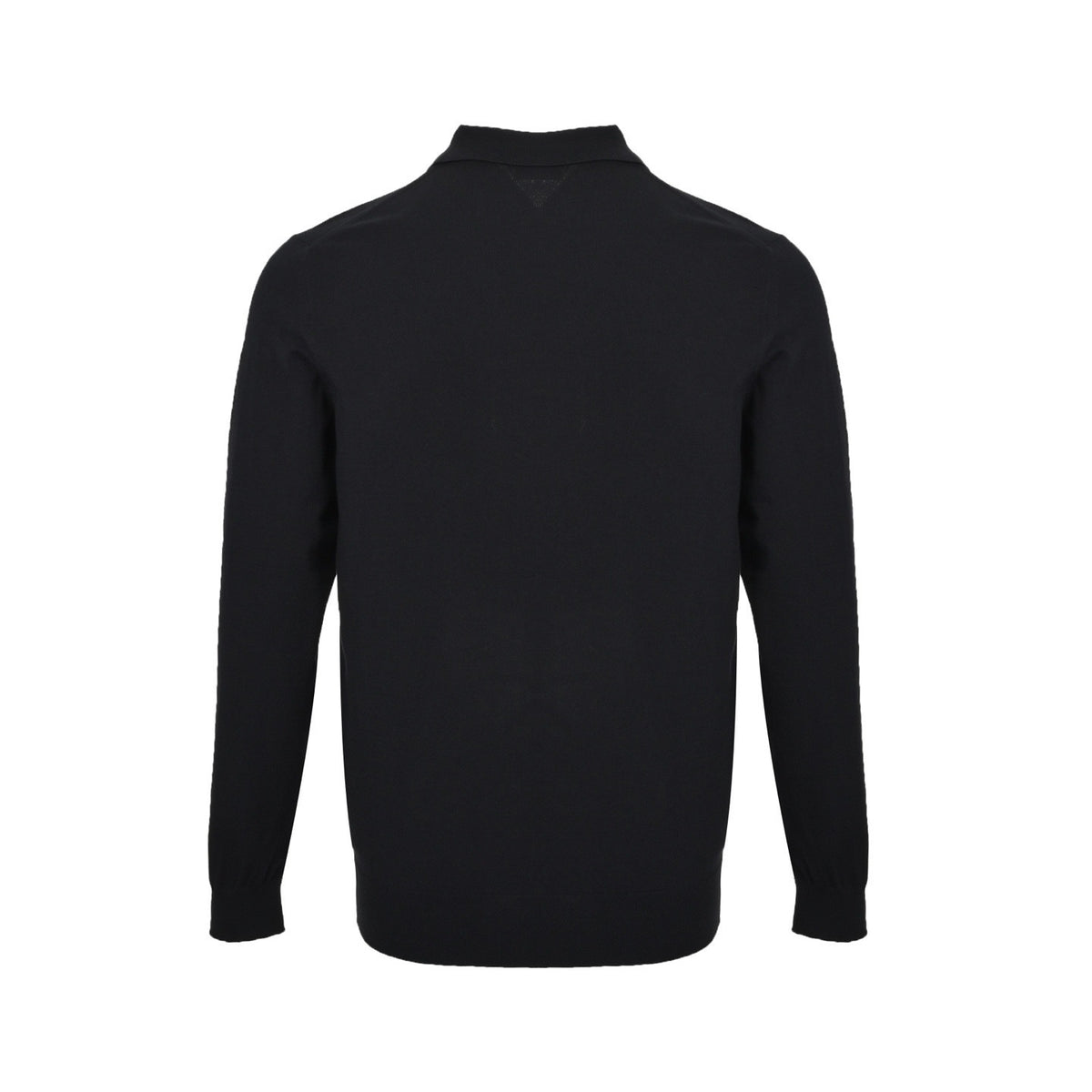 Prada embroidered half-zip knitted long-sleeved Polo shirt